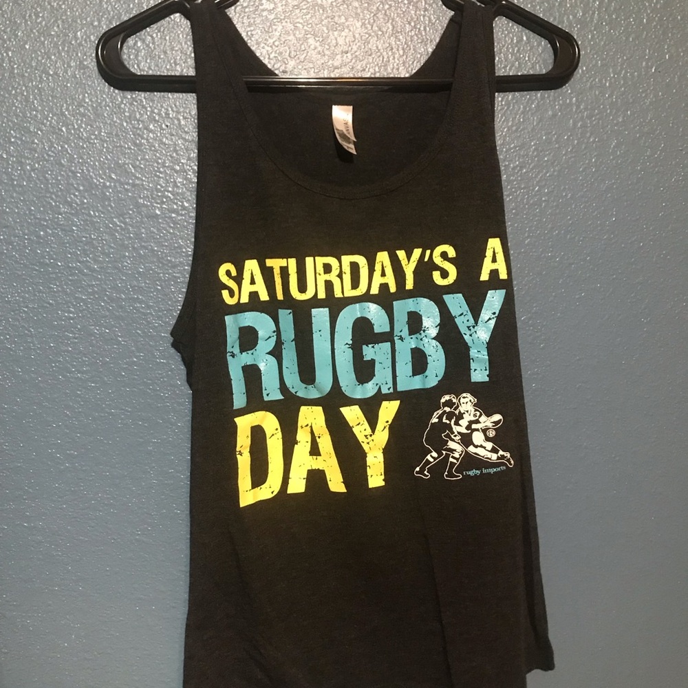 Saturday’s a rugby day women’s small tank